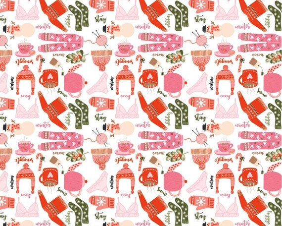 Snuggle Up Buttercup Collection White Favorite Things by Poppie Cotton Quilting Cotton Fabric, OEKO-TEX Fabric, SB21601