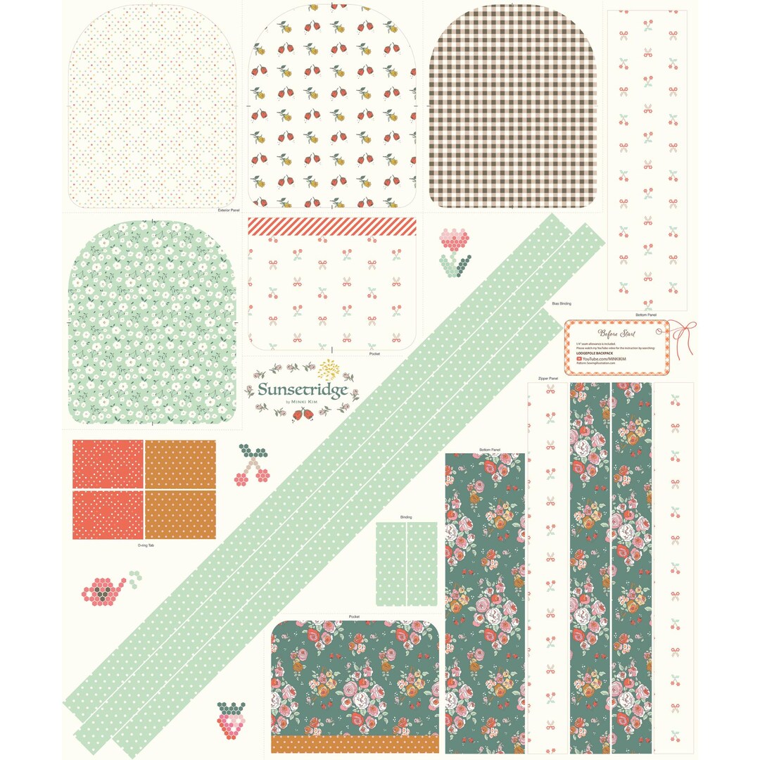 Sunset Ridge Backpack Pattern Sunsetridge Backpack Panel, 36
