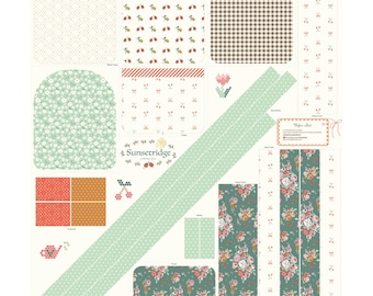 Sunsetridge Backpack Panel, 36"x43" by Minki Kim for Riley Blake Designs Quilting Cotton Fabric, 2 Backpack Projects, P15736-PANEL