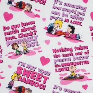 Peanuts Quotes, Valentine&#39;s Day Sweet Babboo Unrequited Stupid Love Peanuts Licensed by Springs Creative