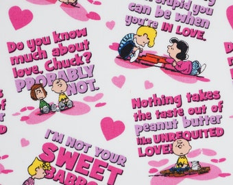 Peanuts Quotes, Valentine's Day Sweet Babboo Unrequited Stupid Love Peanuts Licensed by Springs Creative