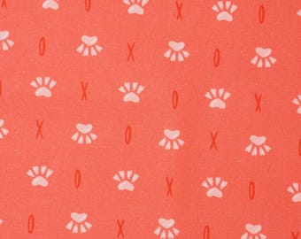 Love Cats XOXO Paws, Valentines Fabric by Zirkus Design Studio from Paintbrush Studios Quilting Cotton, Valentine's Day Cat Fabric, Pet Paws