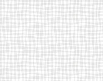 Grey and White Blender Fabric, Gray Floating by Kimberly Einmo for Upwords Collection by Benartex Contempo Quilting Cotton Fabric, 17050-08