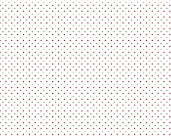 Christmas Dots Fabric, Red and Green Swiss Dots by Riley Blake Quilting Cotton Fabric C660-CHRISTMAS, Christmas Dot Blender Fabric