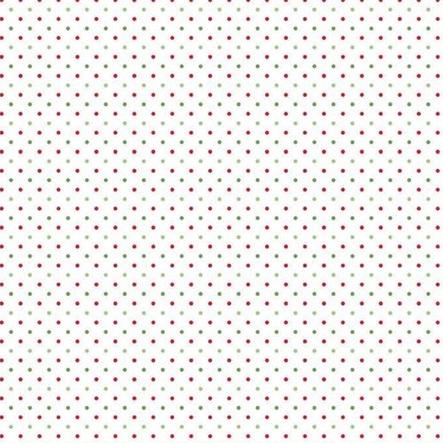 Tissu de Noël à pois, pois rouges et verts Riley Blake à courtepointe en coton C660-CHRISTMAS, tissu de Noël à pois