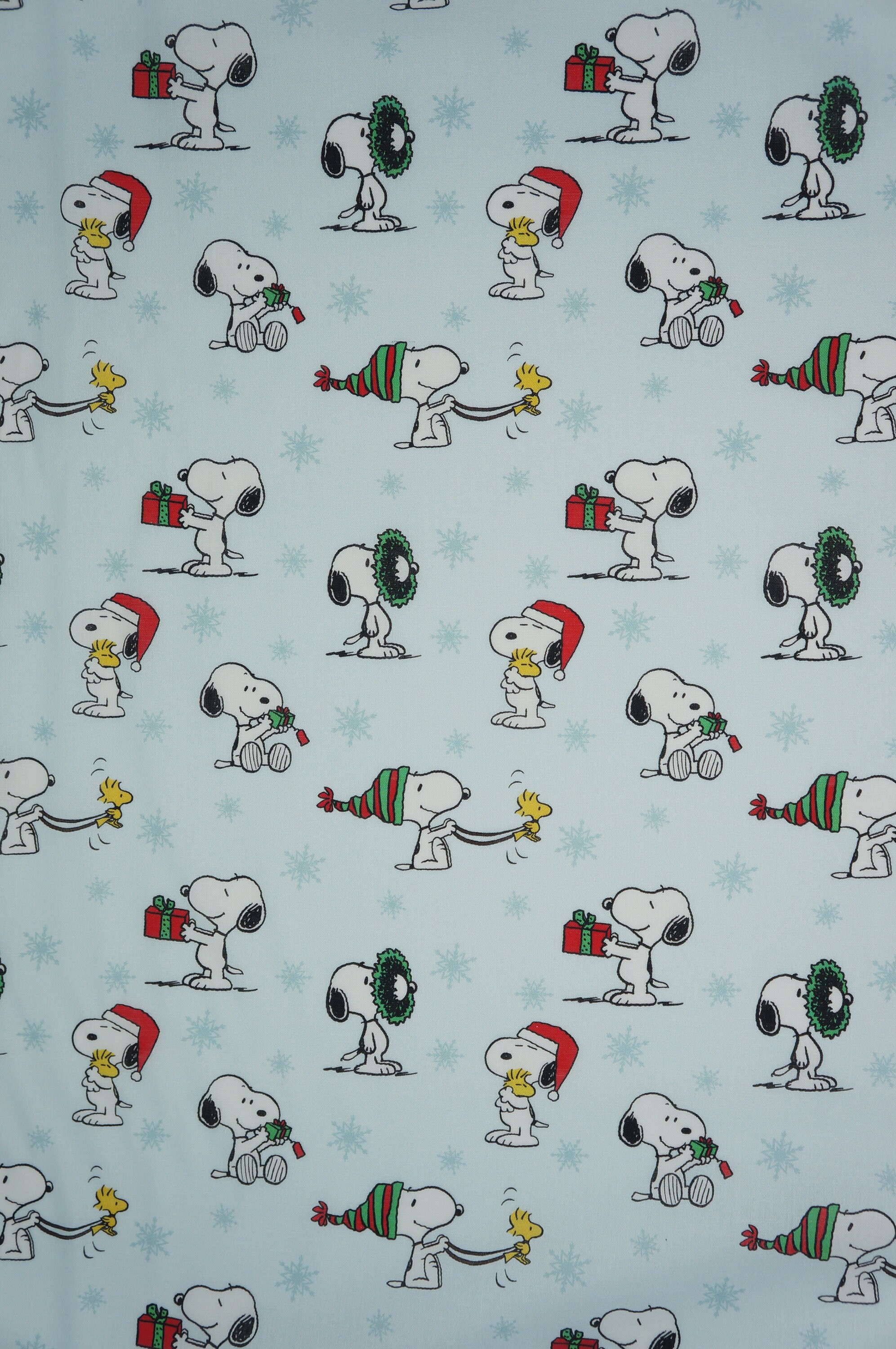 Peanuts Snoopy and Woodstock Christmas Licensed Novelty Cotton Fabric