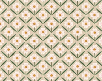 Floral Fabric, Wild Meadow on Natural from the Naturally Wild Collection by Ann Gardner for Cloud9 Organic Quilting Cotton Fabric 227904