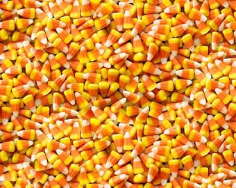 Candy Corn Fabric, Packed Candy Corn Digitally Printed by Timeless Treasures Quilting Cotton Fabric
