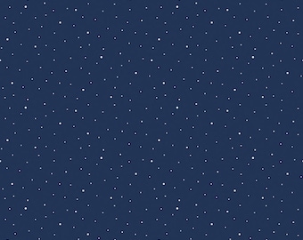 Navy Dot Blender Fabric, Dapple Dot on Navy Riley Blake Quilting Cotton Fabric, C640-NAVY