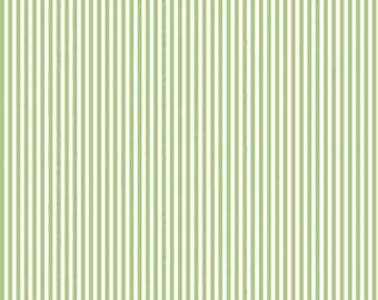 Green Stripe Fabric, Green 1/8" Stripes on White by Riley Blake Designs Quilting Cotton Fabric, St Patricks Day Stripe Fabric C495 GREEN