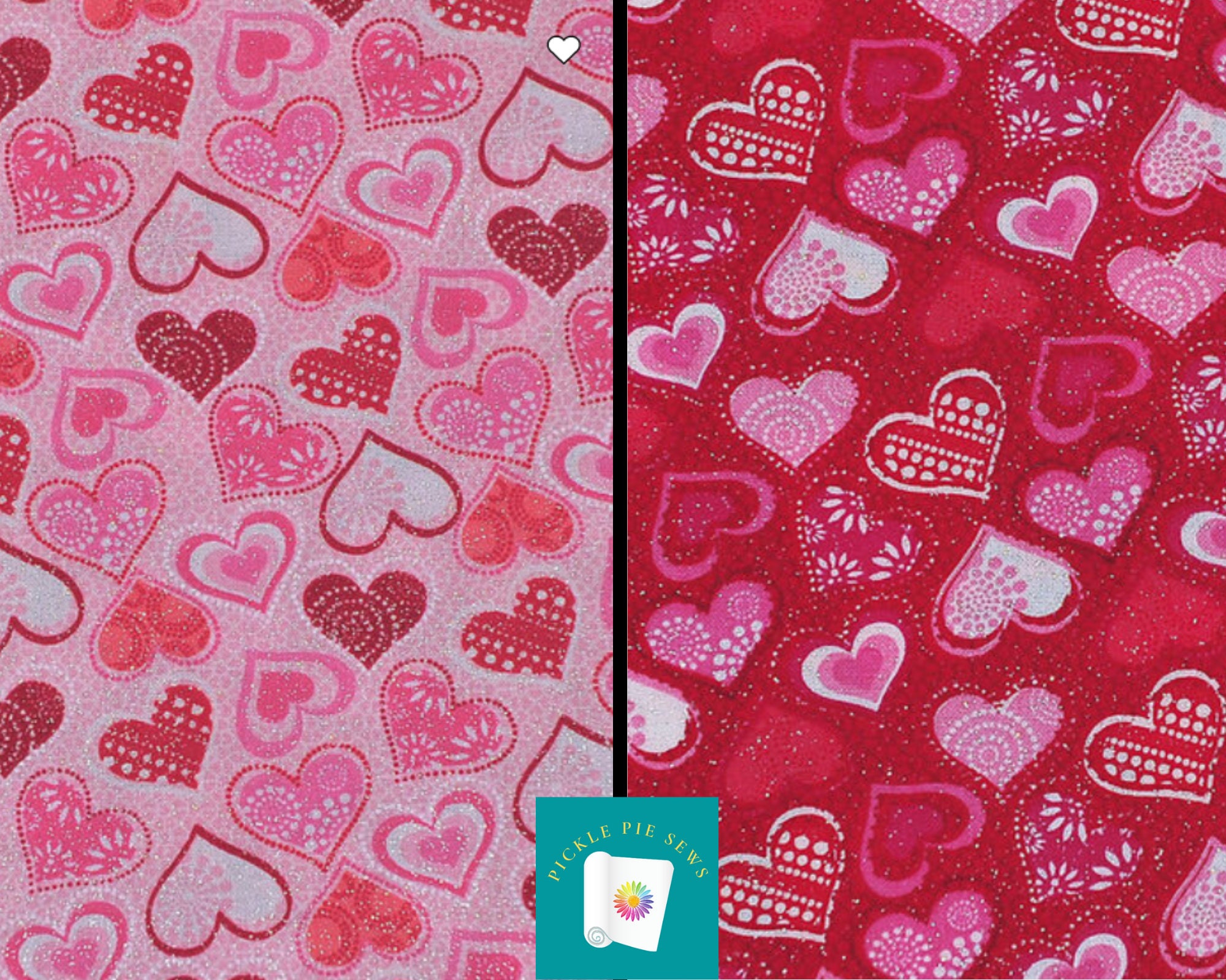 Stitch Kisses Valentine's Day Cotton Fabric