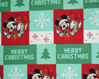 Mickey Ugly Christmas Sweater Mask Licensed Quilting Cotton Fabric Disney Fabric