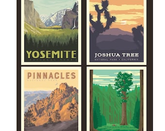 National Parks California Parks Pillow Panel, 36"x43" Panel by The Anderson Group for Riley Blake Designs Quilting Cotton Fabric PP8795-CAL