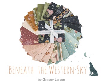 Beneath the Western Sky Fat Quarter Bundle by Gracey Larson for Riley Blake Designs, FQ-11190-24, Celestial Floral Nursery Fabric Bundle