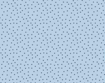 Patriotic Dots Fabric, Patriotic Blue Dots on Light Blue by Wilmington Prints Quilting Cotton Fabric, Patriotic Dot Blender 40051-440