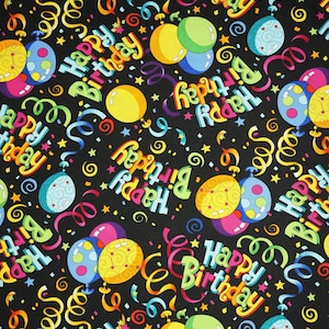 Tela de algodón novedosa para fiestas de celebración de cumpleaños