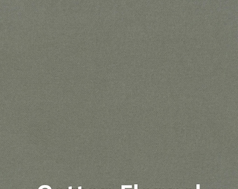 Solid Gray Flannel Fabric, Solid Shadow Gray by Robert Kaufman Quilting Cotton Flannel Fabric, 2 Ply double brushed F019-SHADOW