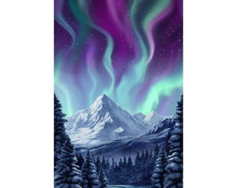 Northern Lights Fabric, Northern Lights 24" panel by Timeless Treasures Quilting Cotton Fabric, Multiple Quantities Continuous, CD3494-MULTI