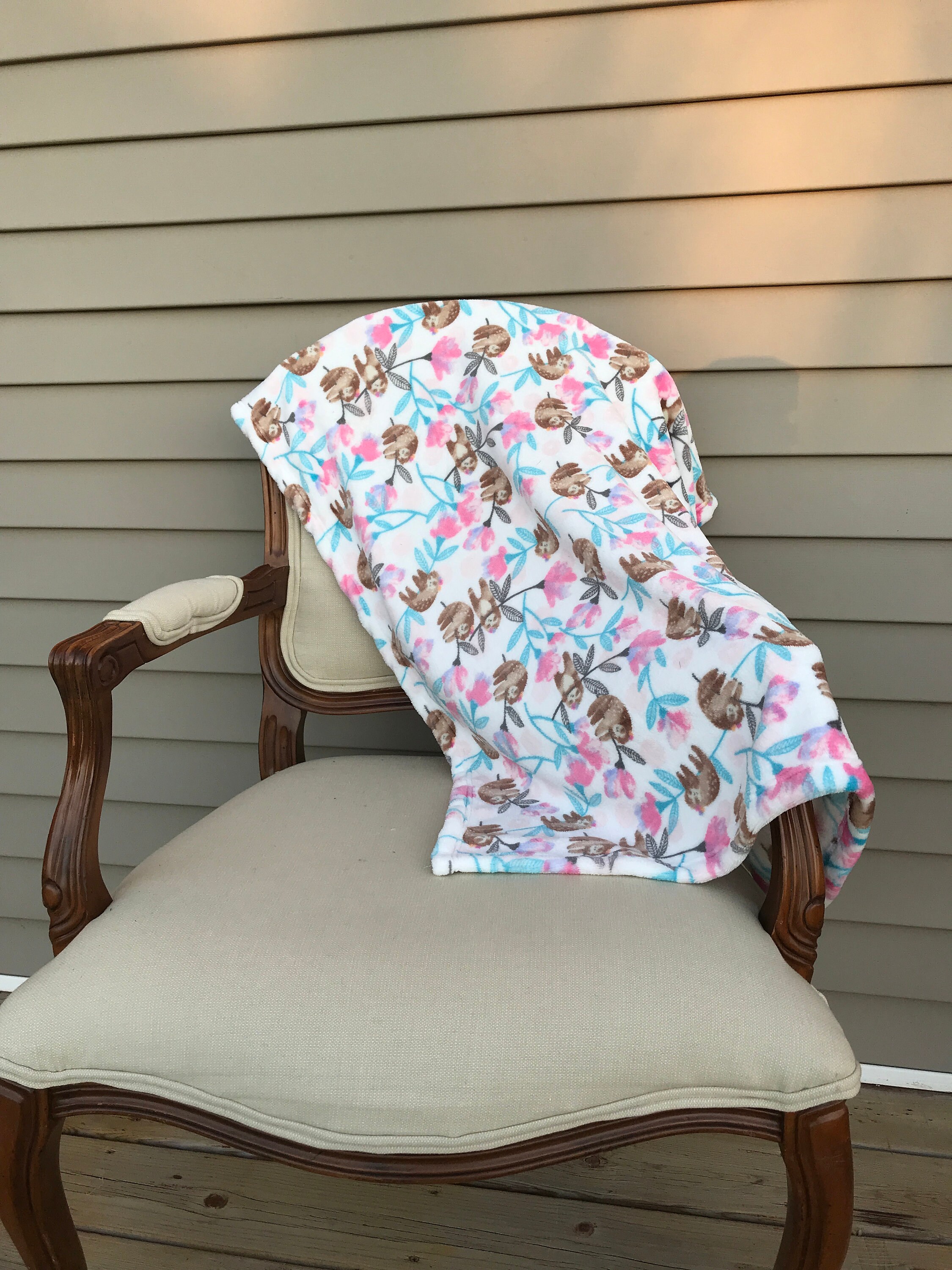 Cozy Sloth Toddler Baby Security Blanket 35x28 Perfect Size for travel