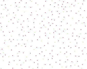 Christmas Dots Fabric, Red and Green Pin Dots by Riley Blake Quilting Cotton Fabric C705-CHRISTMAS, Christmas Dot Blender Fabric