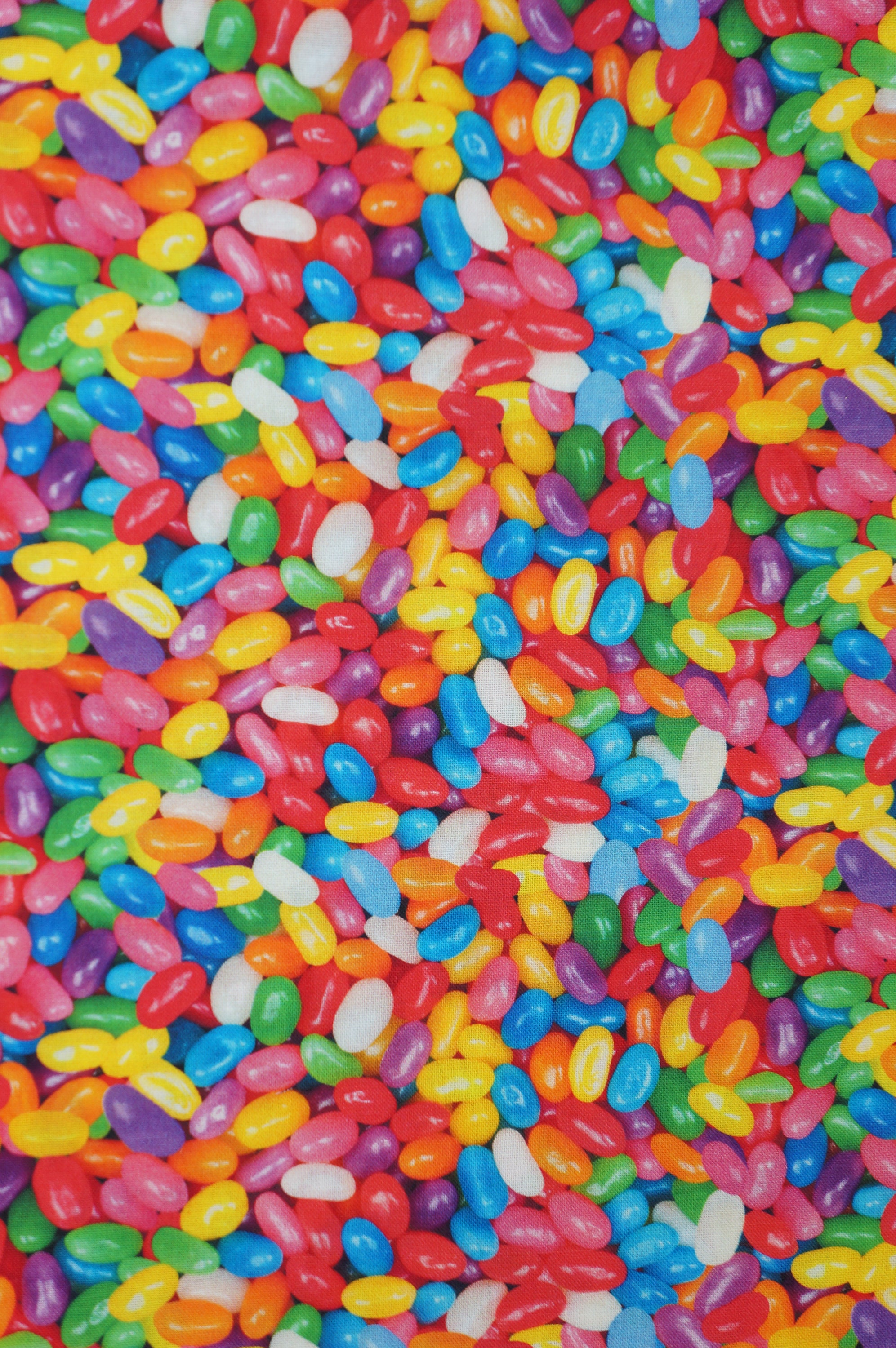 Jelly Bean Fabric, Jelly Bean Novelty Cotton Fabric, Easter Candy Fabric, Realistic Jellybean Fabric