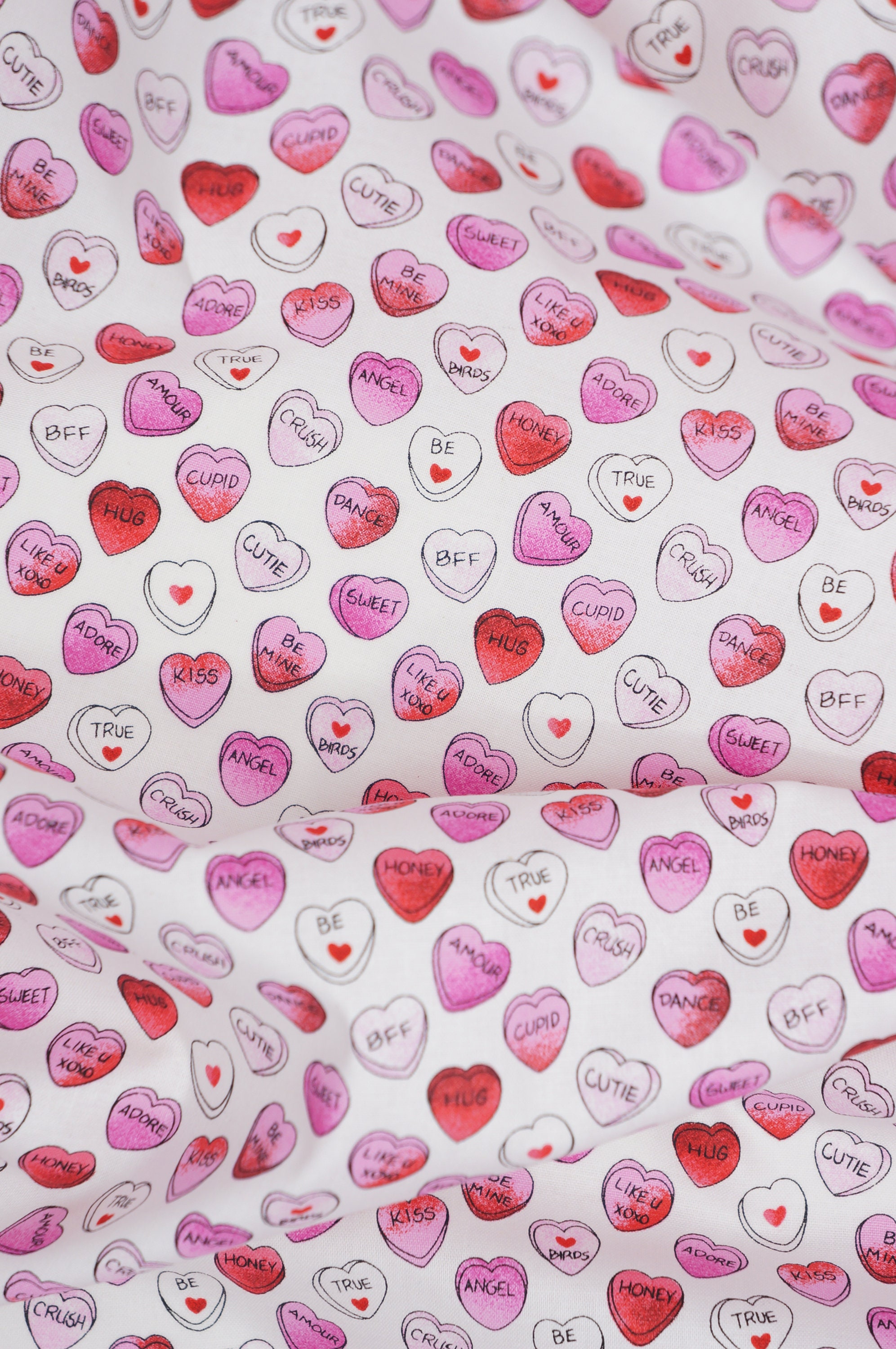 Valentine Fabric - Hearts White on Red 29970226 - 1484929012