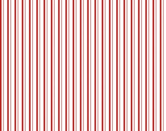 Stripe Blender Fabric, Take Heart Stripe Red on White by J Wecker Frisch for Riley Blake Quilting Cotton Fabric C15389-RED