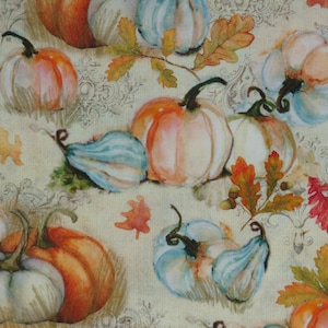 Fall Pumpkin Fabric, Pumpkins and Gourds Harvest by Susan Winget Novelty Cotton Fabric, Thanksgiving Fabric, Autumn Fabric