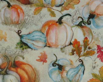 Fall Pumpkin Fabric, Pumpkins and Gourds Harvest by Susan Winget Novelty Cotton Fabric, Thanksgiving Fabric, Autumn Fabric