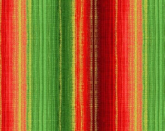 Christmas Stripe Fabric, Red Green and Gold Stripe Metallic by Chong-a Hwang for Timeless Treasures Quilting Cotton Fabric CM2902-HOLIDAY