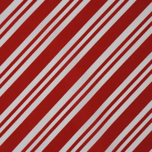 Red Bias Stripe, Candy Cane Stripes Christmas Cotton Novelty Fabric, Peppermint Stripe Fabric, Big Stripe 1/2&quot;