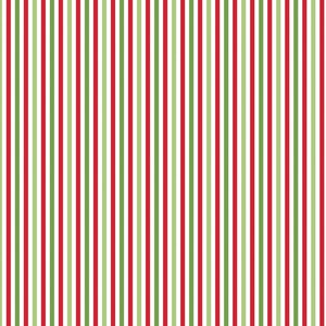 Christmas Stripe Fabric, 1/8&quot; Red and Green Holiday Stripe by Riley Blake Quilting Cotton Fabric