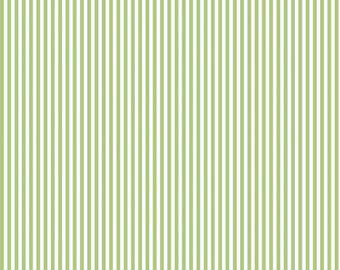Green Stripe Fabric, Green 1/8" Stripes on White by Riley Blake Designs Quilting Cotton Fabric, St Patricks Day Stripe Fabric C495 GREEN