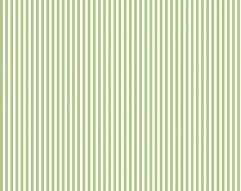 Green Stripe Fabric, Green 1/8" Stripes on White by Riley Blake Designs Quilting Cotton Fabric, St Patricks Day Stripe Fabric C495 GREEN