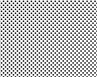 Polka Dot Fabric, Black Polka Dots on White by Benartex Contempo Quilting Cotton Fabric, 16016B-91