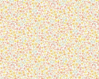 Ditsy Floral Fabric, Ditsy Floral from the Home Sweet Home Collection by Timeless Treasures Quilting Cotton Fabric, Watercolor Wildflowers