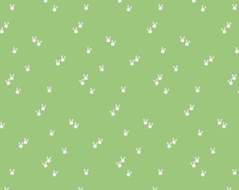 Green Easter Bunnies Blender Fabric, White Bunnies on Light Green Seasonal Basics by Riley Blake Designs Quilting Cotton Fabric C656-GREEN