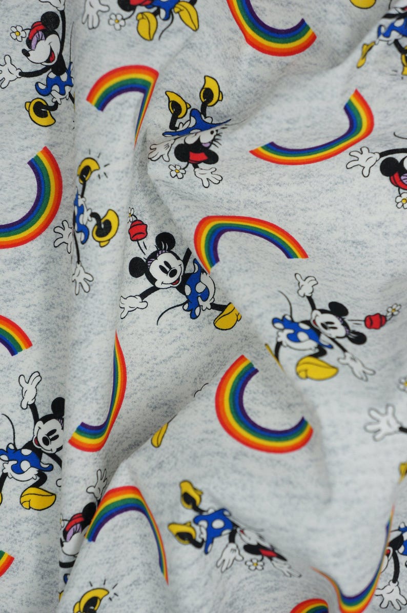 Disney Pride Minnie and Rainbows Disney Licensed Cotton Fabric image 3