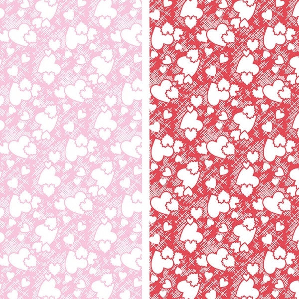 Heart Fabric, Sugar and Spice Heartthrob Pink or Red by Riley Blake Quilting Cotton Fabric, Valentine Heart Fabric, C11412