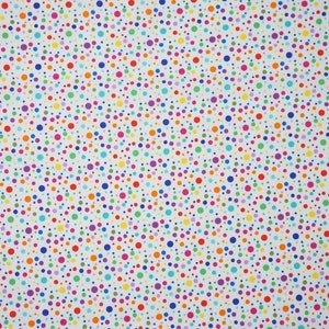 Confetti Happy Birthday Celebration Rainbow Dots on White by Singer ...