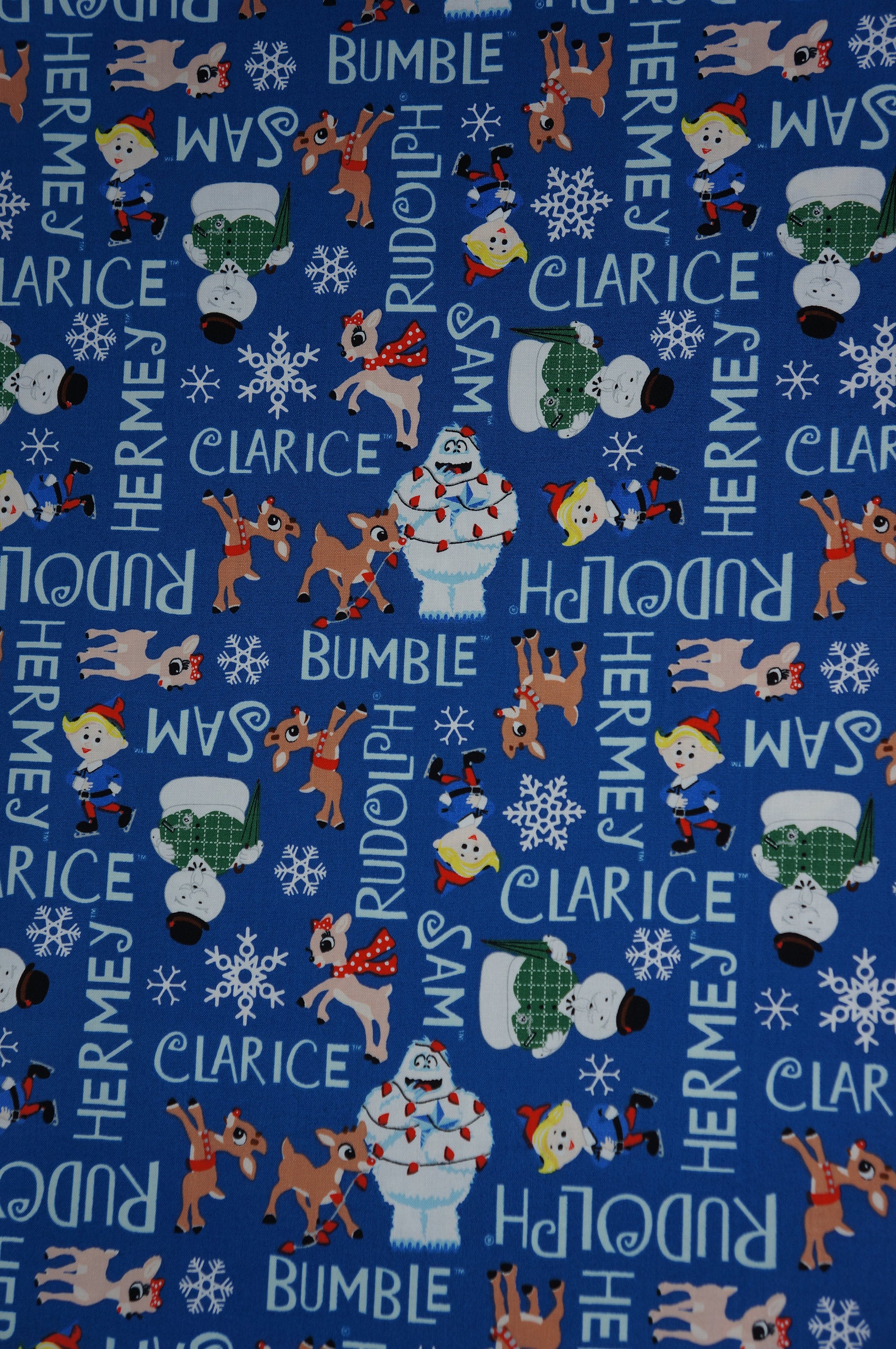 Red Nosed Reindeer Fabric By The Yard