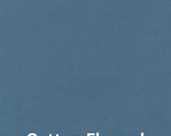 Solid Denim Blue Flannel Fabric, Solid Denim by Robert Kaufman Quilting Cotton Flannel Fabric, 2 Ply double brushed F019-DENIM