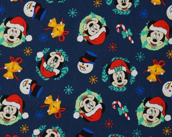Mickey Mouse Joy to the World Disney Licensed by Camelot Fabrics Christmas Quilting Cotton Fabric