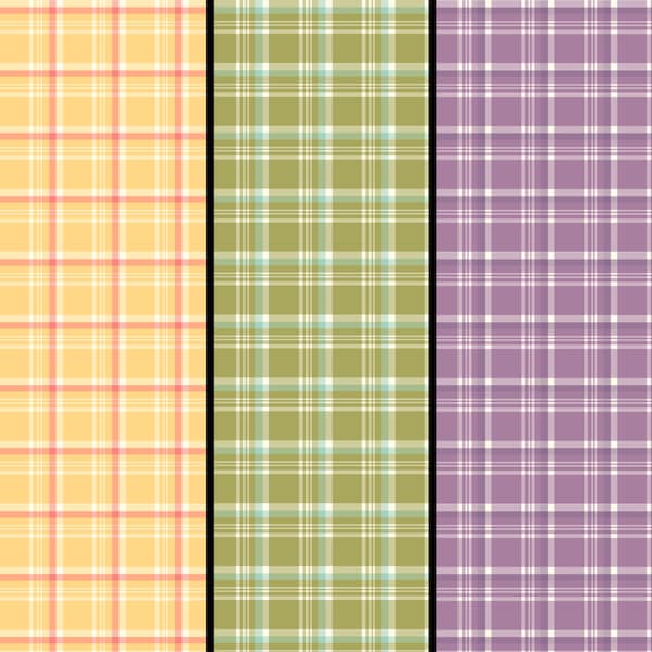 Spring Plaid Fabric, Hello Spring Plaid Green, Yellow or Lavender by Riley Blake Quilting Cotton Fabric, Easter Plaid Fabric