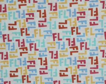 Florida Abbreviated Florida State Pride Cotton Fabric