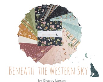 Beneath the Western Sky 10" Stacker by Gracey Larson for Riley Blake, 10-11190-42, Celestial Floral Nursery Fabric Bundle, Layer Cake