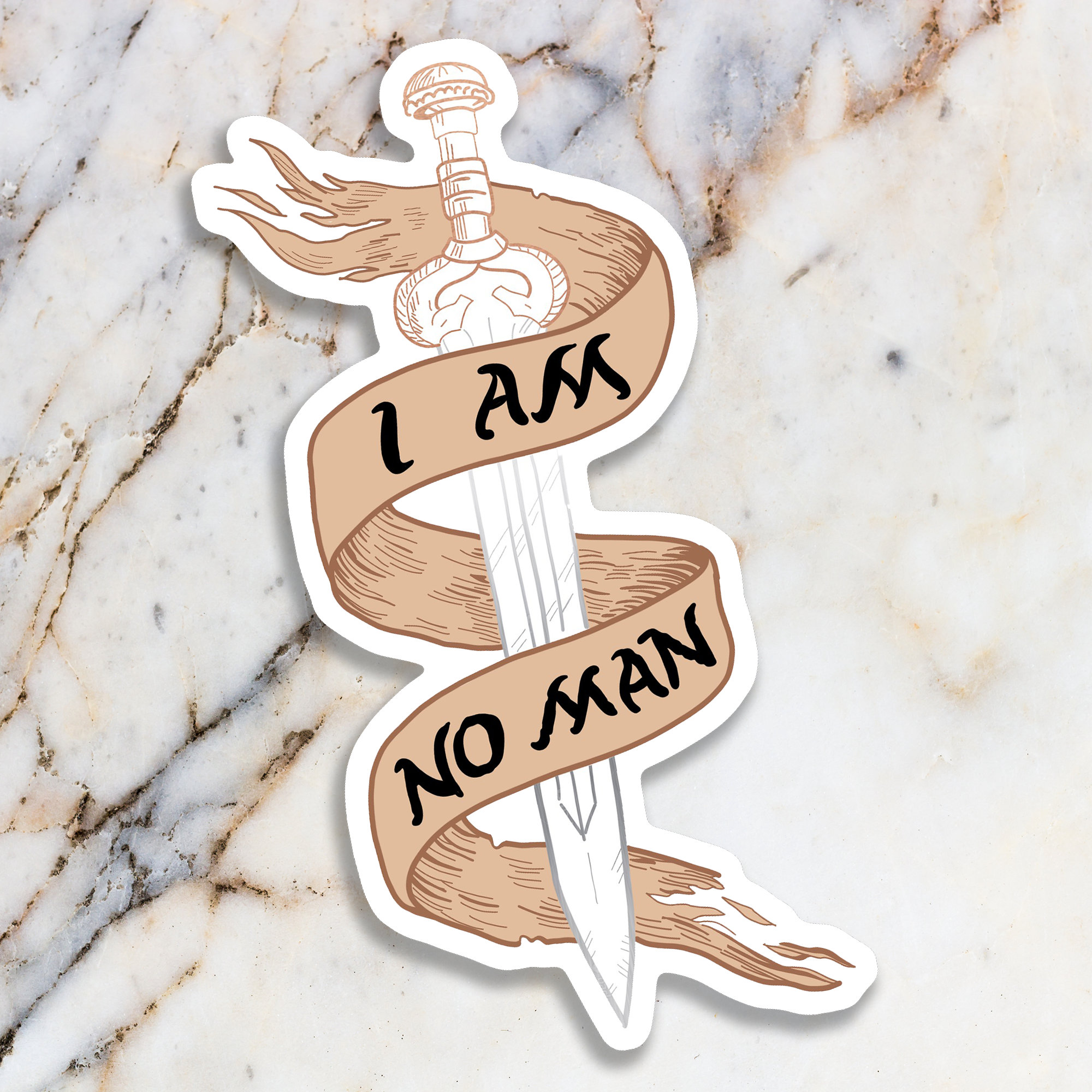 I Am No Man Sticker LOTR Decal Lord of the Rings Button Etsy