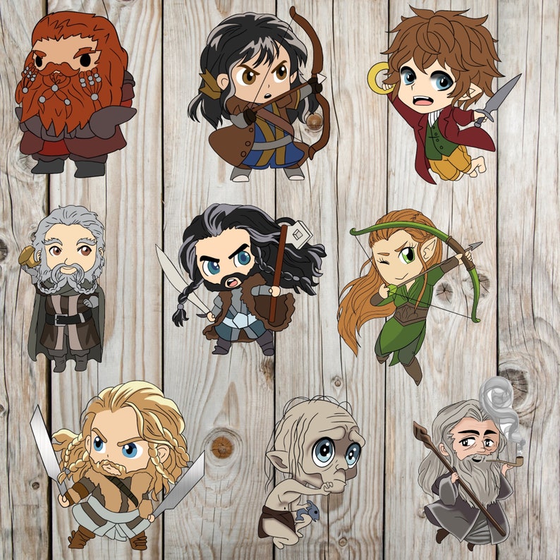 The Hobbit Collection of Stickers Lord of the Rings Vinyl Etsy