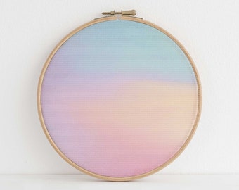 Just Dreamy Rainbow Pastel Abstract- Background cross-stitch-fabric 14-36 counts available.