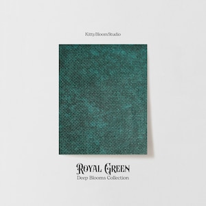 Royal groene Aida-stof. Diepe bloemen tuinthema kruissteekstof. Diepe tinten groen geverfd effect Aida, 14/16/18 Count